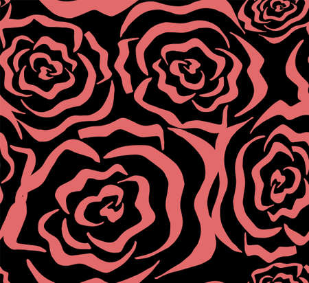 Seamless pattern with flowers rosesのイラスト素材