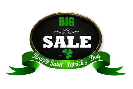 Big Sale poster for St. Patrick's Day. Vector illustration.のイラスト素材