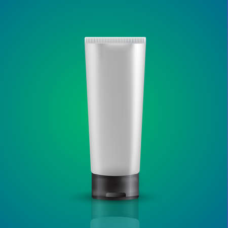 White tube mock-up for cream vector illustration.のイラスト素材