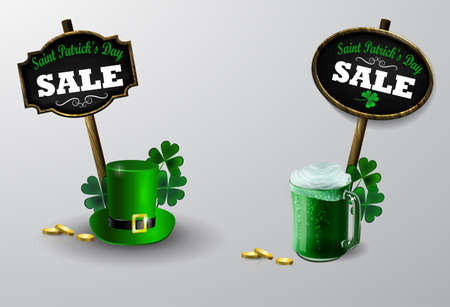 Sale poster for St. Patrick s Day. Vectorのイラスト素材