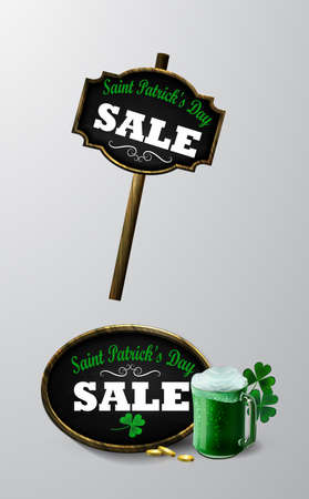 Sale poster for St. Patrick's Day Vectorのイラスト素材
