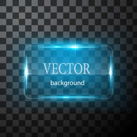 Glass button plane. Easy editable backgroundのイラスト素材