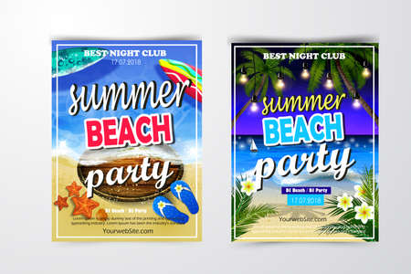 Poster for summer and beach party backgroundのイラスト素材