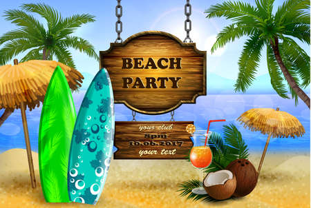 tropical vector backgroundのイラスト素材