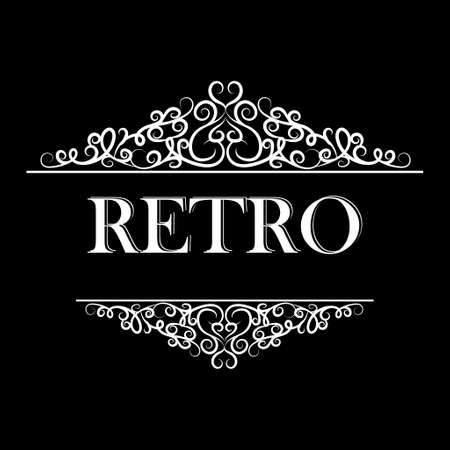 Vintage vector swirl frame setのイラスト素材