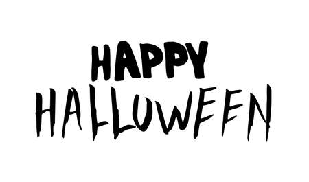 Happy halloween. Hand drawn creative calligraphyのイラスト素材