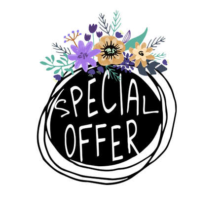 Sale. Hand drawn word tagの写真素材