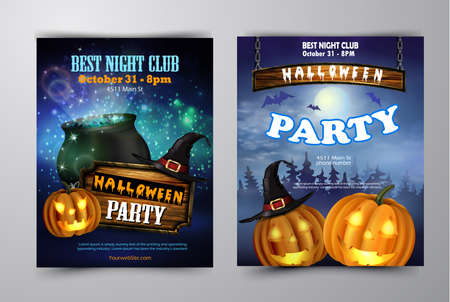 Halloween vertical background with pumpkinsのイラスト素材