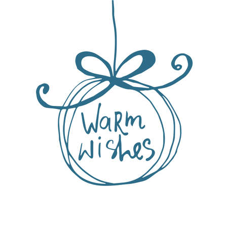 vintage postcard, background with hand written typography and hand drawn wreath.の写真素材