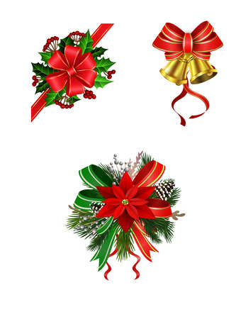 Christmas festive decoration from christmas tree branches vectorのイラスト素材