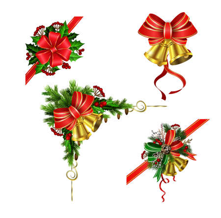 Christmas festive decoration from christmas tree branches vectorのイラスト素材