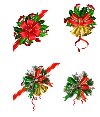 Christmas festive decoration from christmas tree branches vectorのイラスト素材