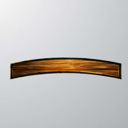 Vector realistic illustration of wooden signboard isolated on whiteのイラスト素材