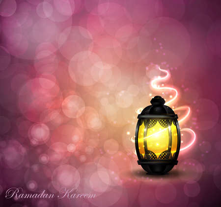 Intricate Arabic lamps with lightsのイラスト素材