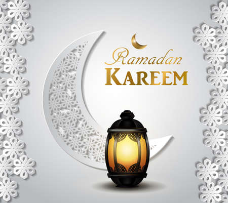 Gold vintage luminous lantern backgroundのイラスト素材