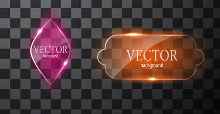 Glass button plane. Easy editable backgroundのイラスト素材