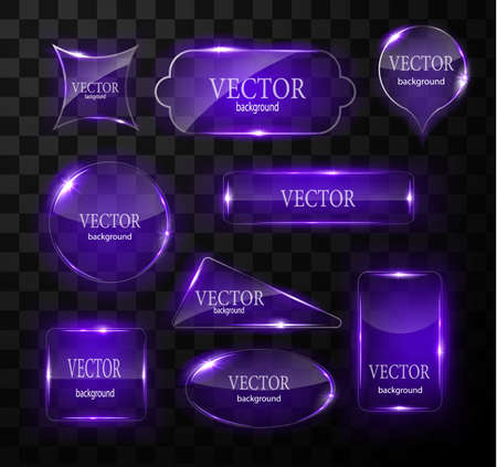 Glass vector button plane. Easy editable backgroundのイラスト素材
