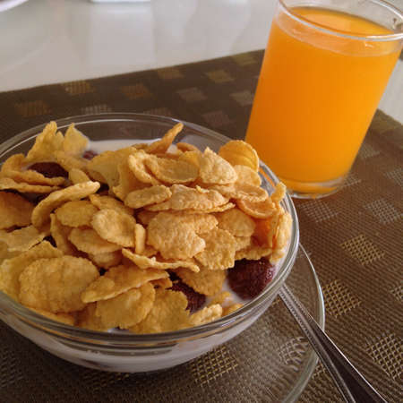 Breakfast in the morning