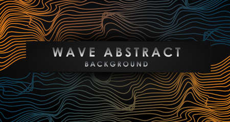 Abstract Wave Vector Art Graphics set