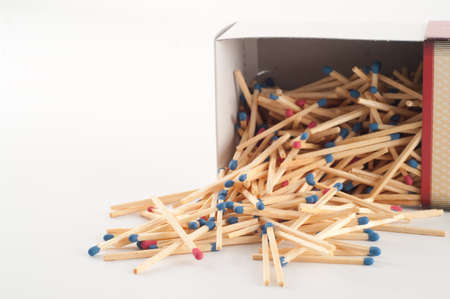 matches in the boxの写真素材