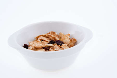 bowl with cornflakes isolated on white