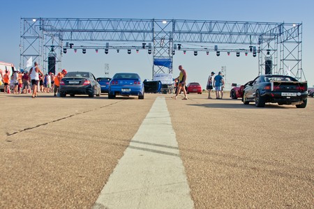 SEVASTOPOL, UK - 06 August: The territory of the show, International Festival Autoexotics, August 06, 2010 in Sevastopol, Ukraine.のeditorial素材