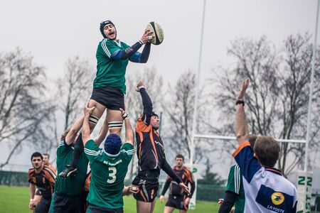 Paris, France - 13 January: Rugby game のeditorial素材