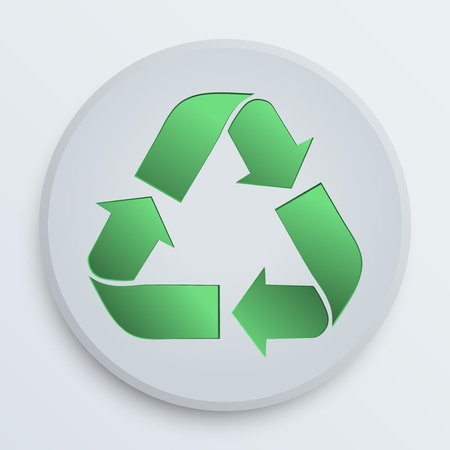 Symbol recycle on a white icon on a white background. Vector illustration, EPS10.のイラスト素材