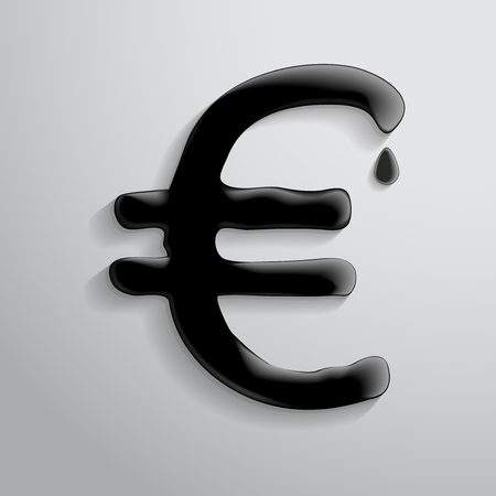 The symbol of euro of liquid petroleum. のイラスト素材