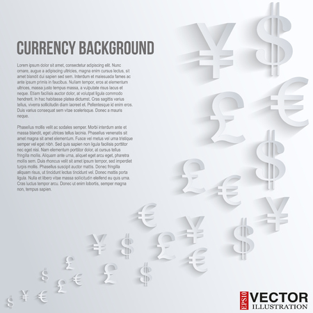 Currency symbol on a white backgroundのイラスト素材