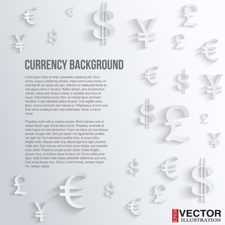 Currency symbol on a white backgroundのイラスト素材