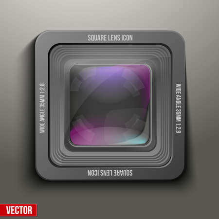 The square icon photo or video camera. のイラスト素材