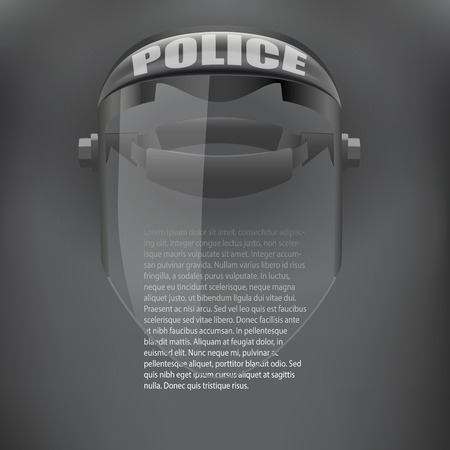 Background of Police protect mask vector. Safe object. Vector illustration. Goggles glass symbol of defense and protection. Isolated on white background. Editable.のイラスト素材