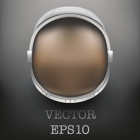 Astronaut helmet with big glass and reflection vector.のイラスト素材