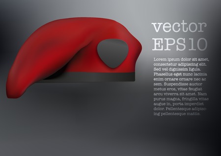 Background of Military Red Beret of Army Special Forces with empty emblemのイラスト素材