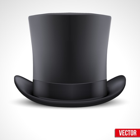 Background of black gentleman hat cylinderのイラスト素材