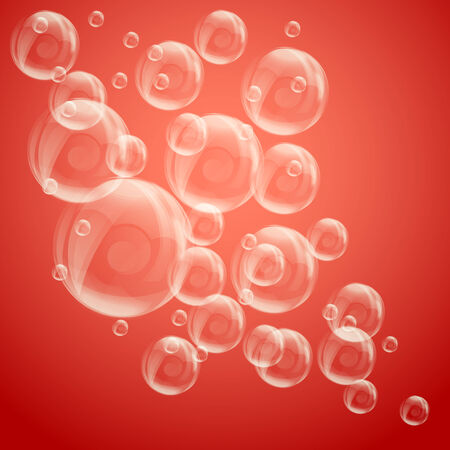 SPA aqua background with soap bubbles in pastel tones  Vector illustration of relax and recreational のイラスト素材