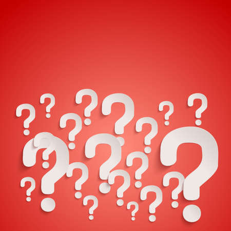 Background with question marks randomly scattered on the surface  Vector Illustrationのイラスト素材