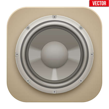 Realistic sound load Speaker icon  Music Vector illustration isolated on white background のイラスト素材