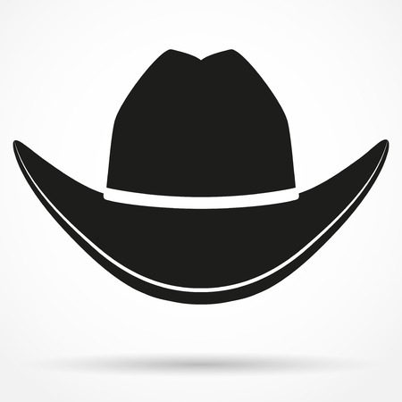 Silhouette symbol of cowboy hat traditional symbolのイラスト素材