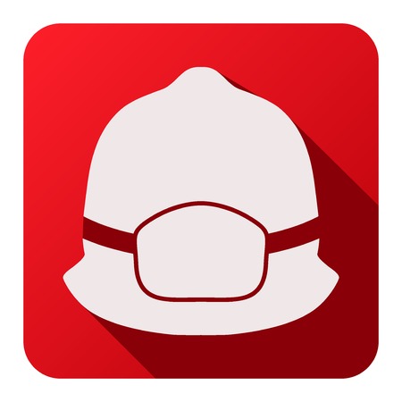 Flat icons of firefighter helmet vector illustration Isolated and editable.のイラスト素材