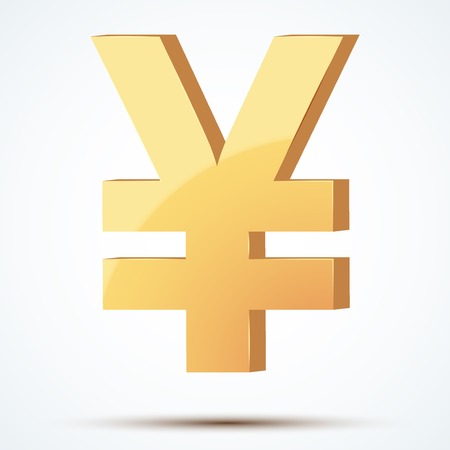 Golden symbol of yen. のイラスト素材