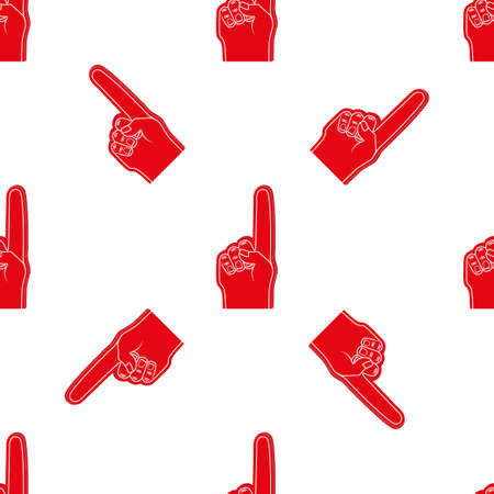 Universal vector seamless patterns tiling. Sport theme with fun fingers. Endless texture can be used for wrapper, cover, package, pattern fills, surface textures.のイラスト素材