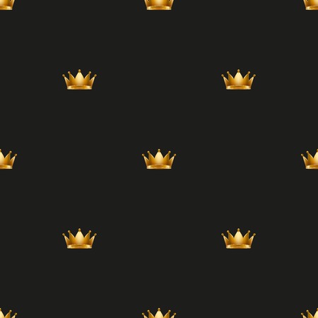 Royal king crown Universal vector seamless patterns tiling. Endless texture can be used for wrapper, cover, package, pattern fills, surface textures.のイラスト素材