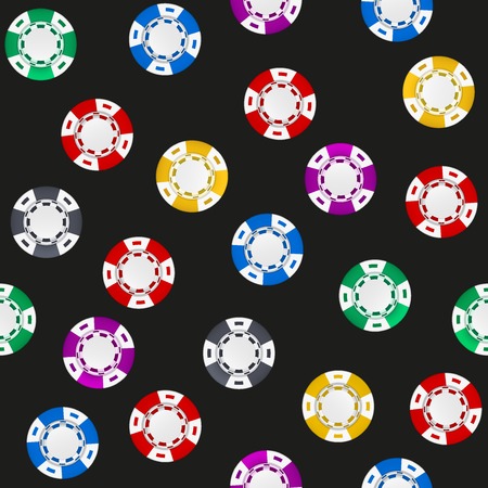 Universal vector casino chips seamless patterns tiling.のイラスト素材