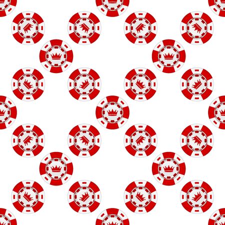 Universal vector casino chips seamless patterns tiling.のイラスト素材