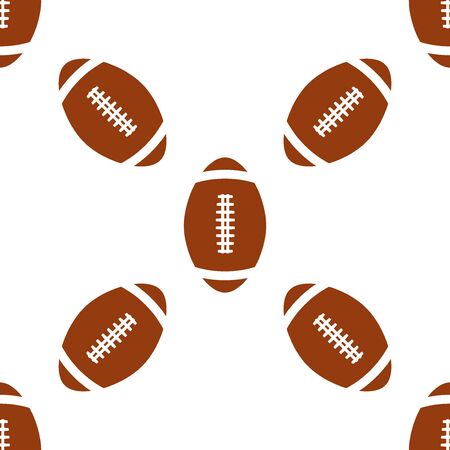 Universal vector american football seamless patterns tiling. Sport theme with balls. Endless texture can be used for wrapper, cover, package, pattern fills, surface textures.のイラスト素材