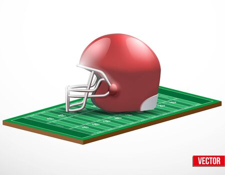 Symbol of a american football and field game in three-dimensional space.のイラスト素材