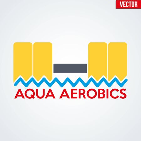 Symbol of Aqua Aerobics and Aqua Fitness.のイラスト素材