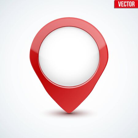 Pointer target for maps. For web or applications. Vector Illustration isolated on white background.のイラスト素材